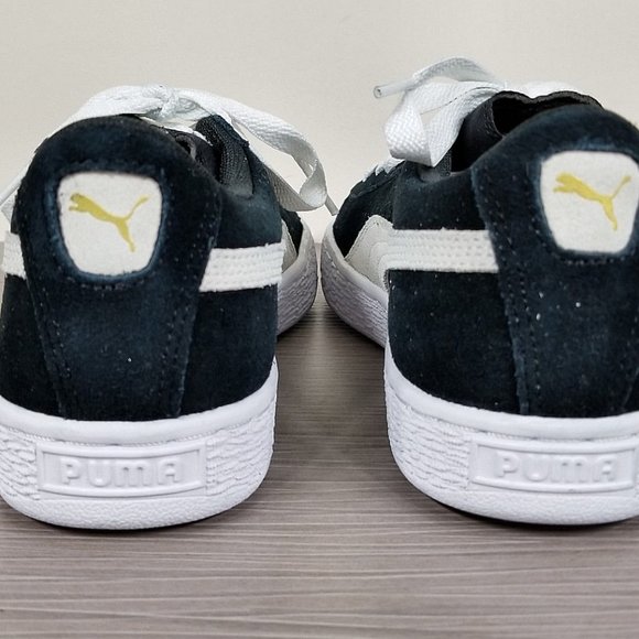 Puma Suede PS Classic Kids Sneaker, Black Suede, Big Kid Size 6 / 38 - Picture 5 of 9